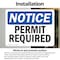 Signmission Permit Required, 7 in W x Rectangle, Vinyl Decal OS-2PACK-NS-D-57-L-17183 - alternate 6
